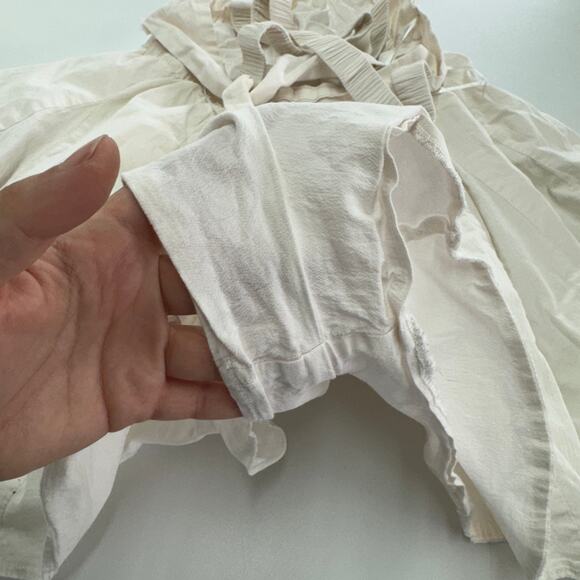 Louna‎ Romper Womens Medium White Tie Back Criss Cross Cotton Blend - Picture 13 of 16